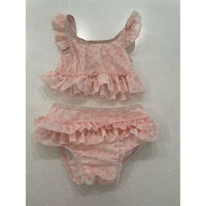 Pink Ruffle Swimsuit Leopard Bikini